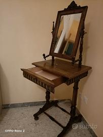 Antica toiletta da camera fine '800 in legno