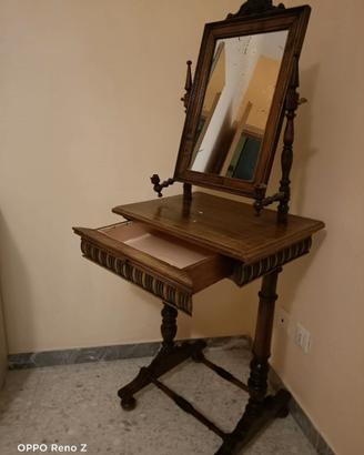 Antica toiletta da camera fine '800 in legno
