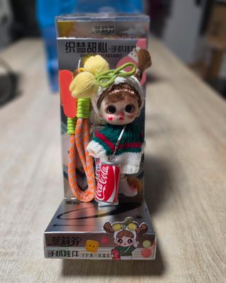 Bambolina Ciondolo Portachiavi Occhi Grandi Kawaii