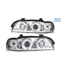 FARI BMW E39 95-00 ANGEL EYES CCFL FONDO CROMATO E