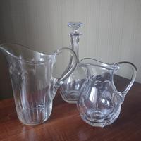 Set caraffe in cristallo stile vintage