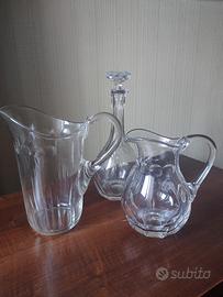 Set caraffe in cristallo stile vintage