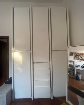 Armadio legno massello bianco