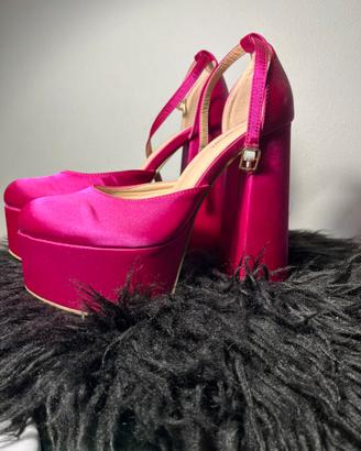 Tacchi fucsia con plateau