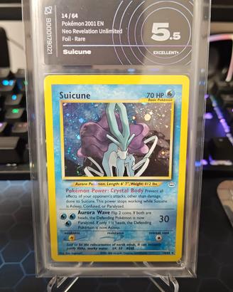 Carta Pokémon tgc card Suicune 14/64 AiGrading 