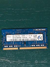 RAM DDR3L 4GB SK hynix PC3L-12800S per Notebook 