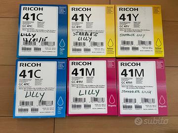6 Cartuccie di inchiostro gel RICOH