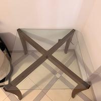 Tavolino legno e vetro da salotto