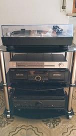 stereo HI-FI completo di elegante mobiletto