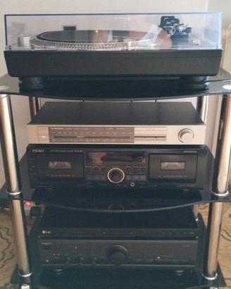 stereo HI-FI completo di elegante mobiletto