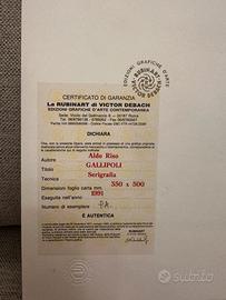 Quadro Aldo Riso “Gallipoli” - serigrafia original