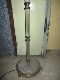 Rara piantana vintage vetro Murano ottone dèco