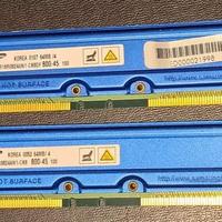 2 64MB Samsung RDRAM PC800-45 MR16R0824AN1-CK8DF