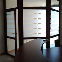 gabbiotto/separe’ legno e vetro