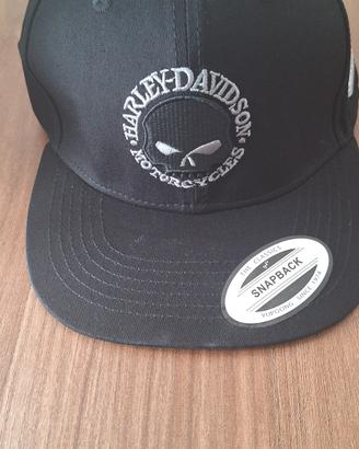 cappellino nero con teschio Harley Davidson 
