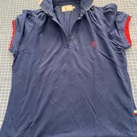 polo donna Moncler M blu e rossa