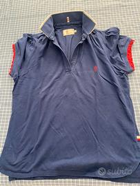 polo donna Moncler M blu e rossa