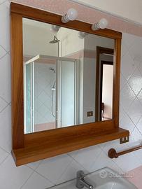 Specchiera da bagno con mensola e luci