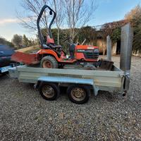 rimorchio doppio asse  con rampe di carico 