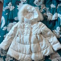 Piumino ELSY bambina avorio con cappuccio 4 anni