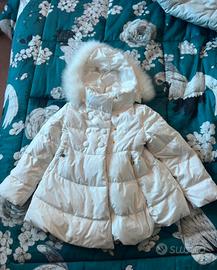 Piumino ELSY bambina avorio con cappuccio 4 anni