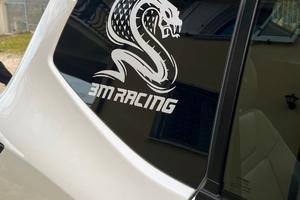 Coppia adesivi 3M racing con cobra colore a scelta