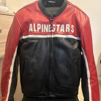 Giacca in pelle moto alpinestar taglia 54