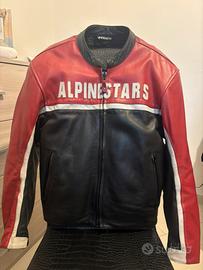 Giacca in pelle moto alpinestar taglia 54