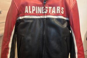 Giacca in pelle moto alpinestar taglia 54