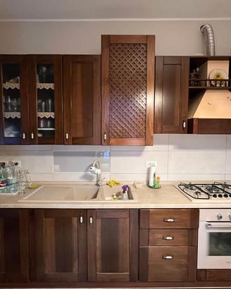 Cucina artigianale in larice 3,40 m  + elettrodom