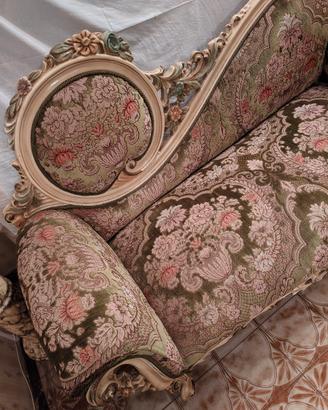 Poltrona Barocca in damascato scamosciato