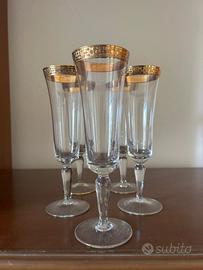 Calici con bordo in oro