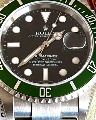 Rolex submariner kermit 16610lv nos anno 2007
