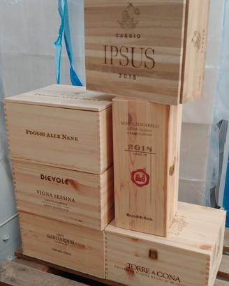 CASSETTE DI LEGNO DA VINO USATE