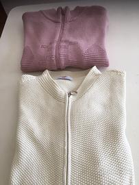 Due cardigan donna con cerniera tag. 44