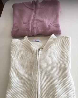 Due cardigan donna con cerniera tag. 44