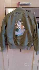bomber Alpha Industry dipinto a mano sul retro 