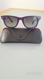Occhiali da sole Ray-Ban Wayfarer viola opaco