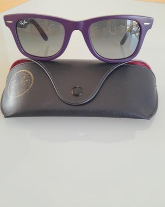 Occhiali da sole Ray-Ban Wayfarer viola opaco