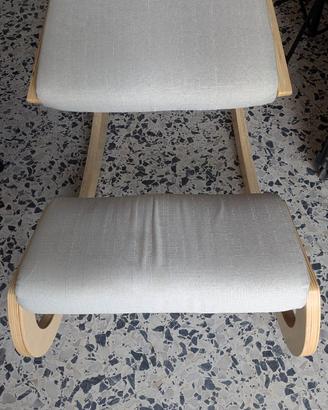 Sedia ergonomica inginocchiatoio in legno
