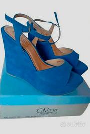 Sandali alcantara bluette aperti tg. 38 NUOVI