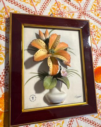 Pittura in porcellana di fiori di capodimonte