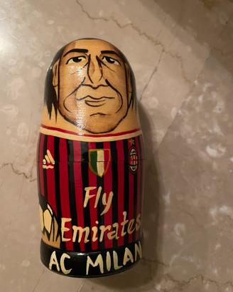 RARA MATRIOSKA IN LEGNO A.C.MILAN