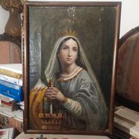 Santa BARBARA,dipinto olio su tela, quadro religio