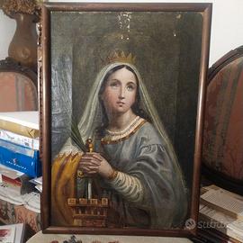 Santa BARBARA,dipinto olio su tela, quadro religio