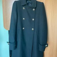 Cappotto nero elegante Zara a doppiopetto XS