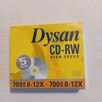 CD-RW High Speed Dyson originali  conf.5 PZ.