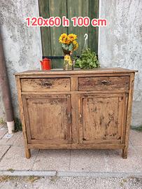 antica credenza in abete restaurata industrial 