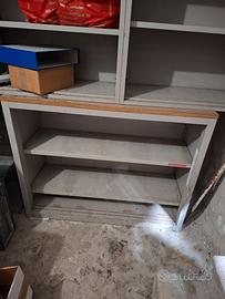 Mobiletto Scaffale in Metallo con Top in Legno