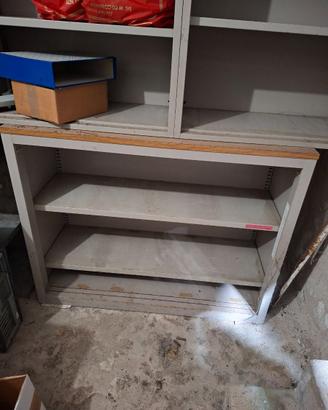 Mobiletto Scaffale in Metallo con Top in Legno
